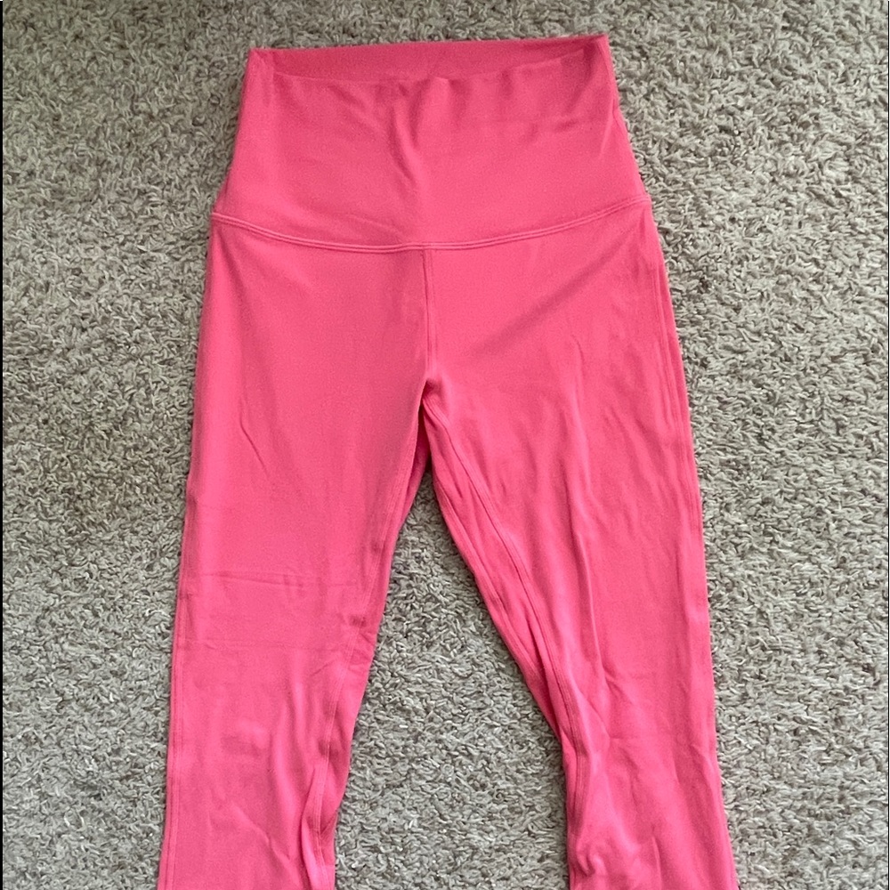 Lululemon 21’ align leggings. Size 4. Pink punch